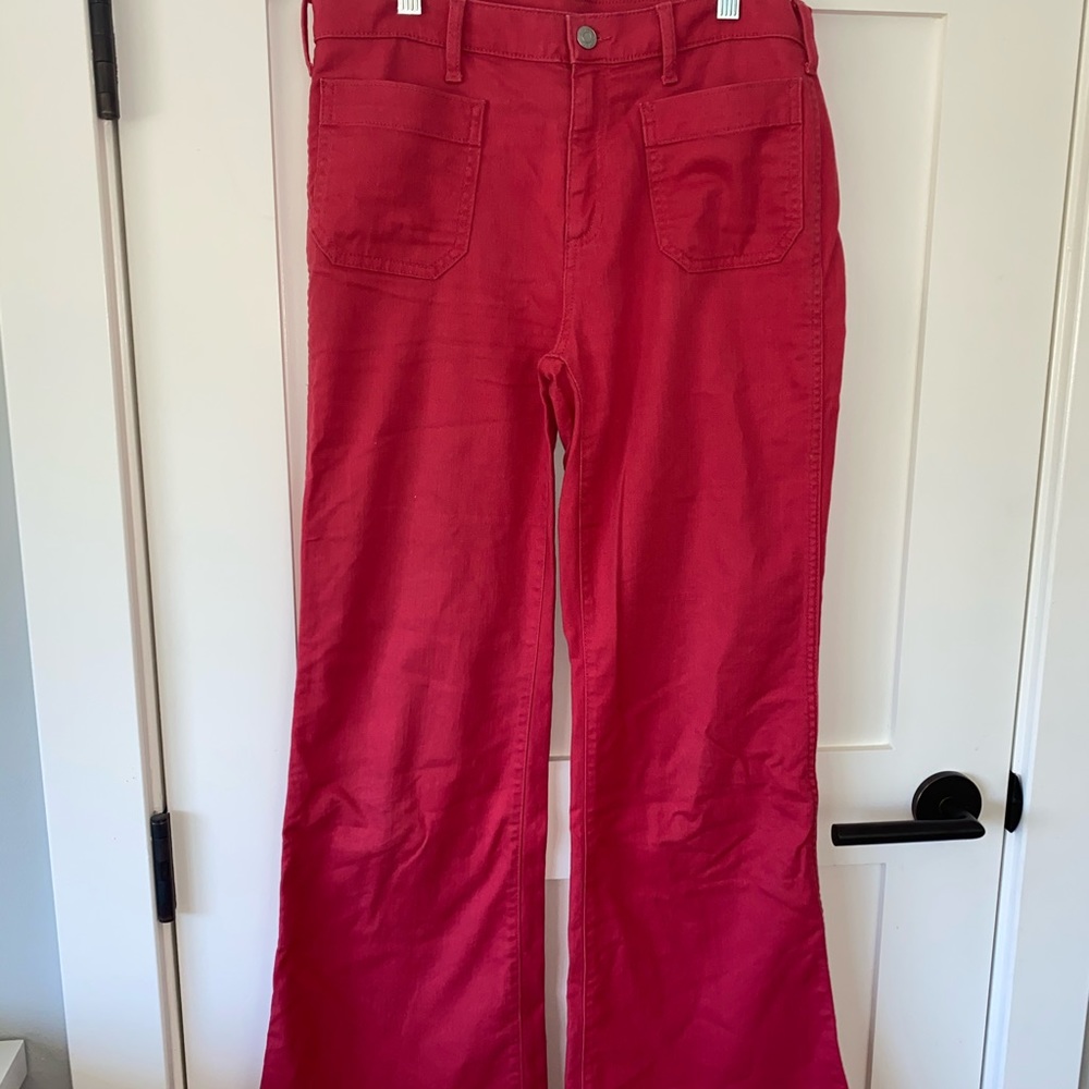 Skinny red jeans